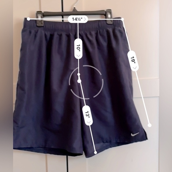 Nike Men’s Shorts 9 Inch Navy Blue Size XL Athletic Athleisure Run Gym - Picture 4 of 4